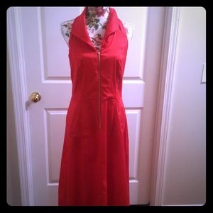 Hilary Radley Red Halter Dress Nwot